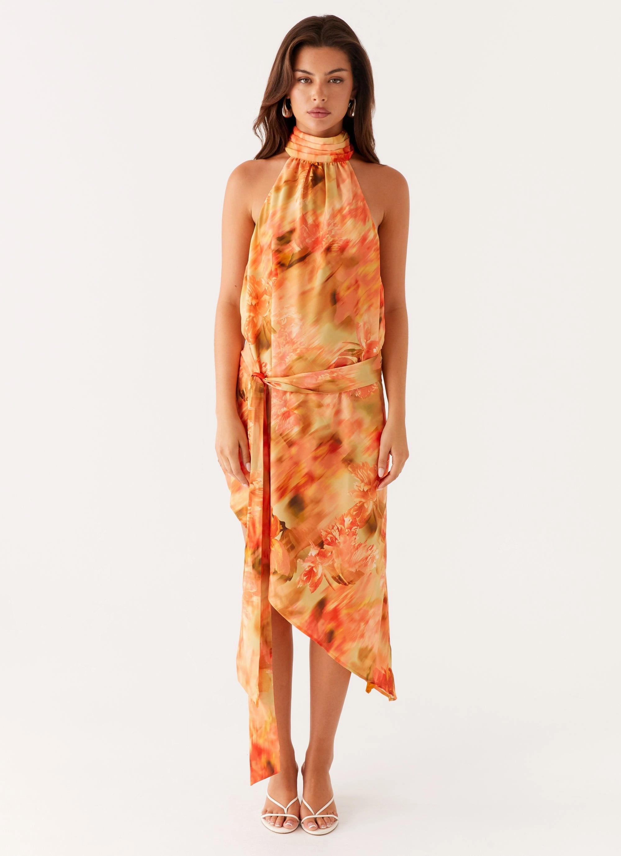 Lou Midi Dress - Sunset Floral