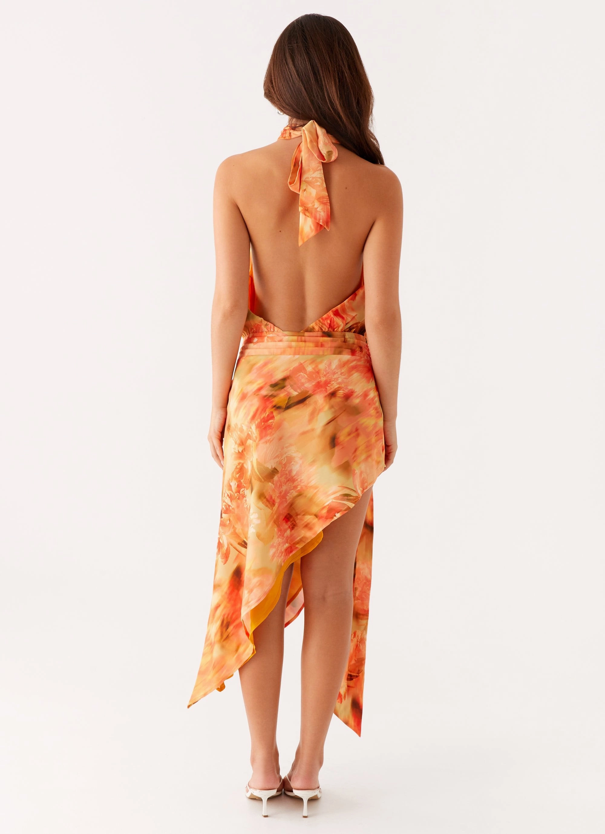 Lou Midi Dress - Sunset Floral