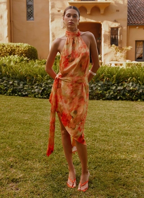 Lou Midi Dress - Sunset Floral Lou Midi Dress - Sunset Floral