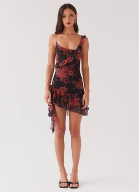 Love You Mesh Mini Dress - Midnight Rosa Love You Mesh Mini Dress - Midnight Rosa