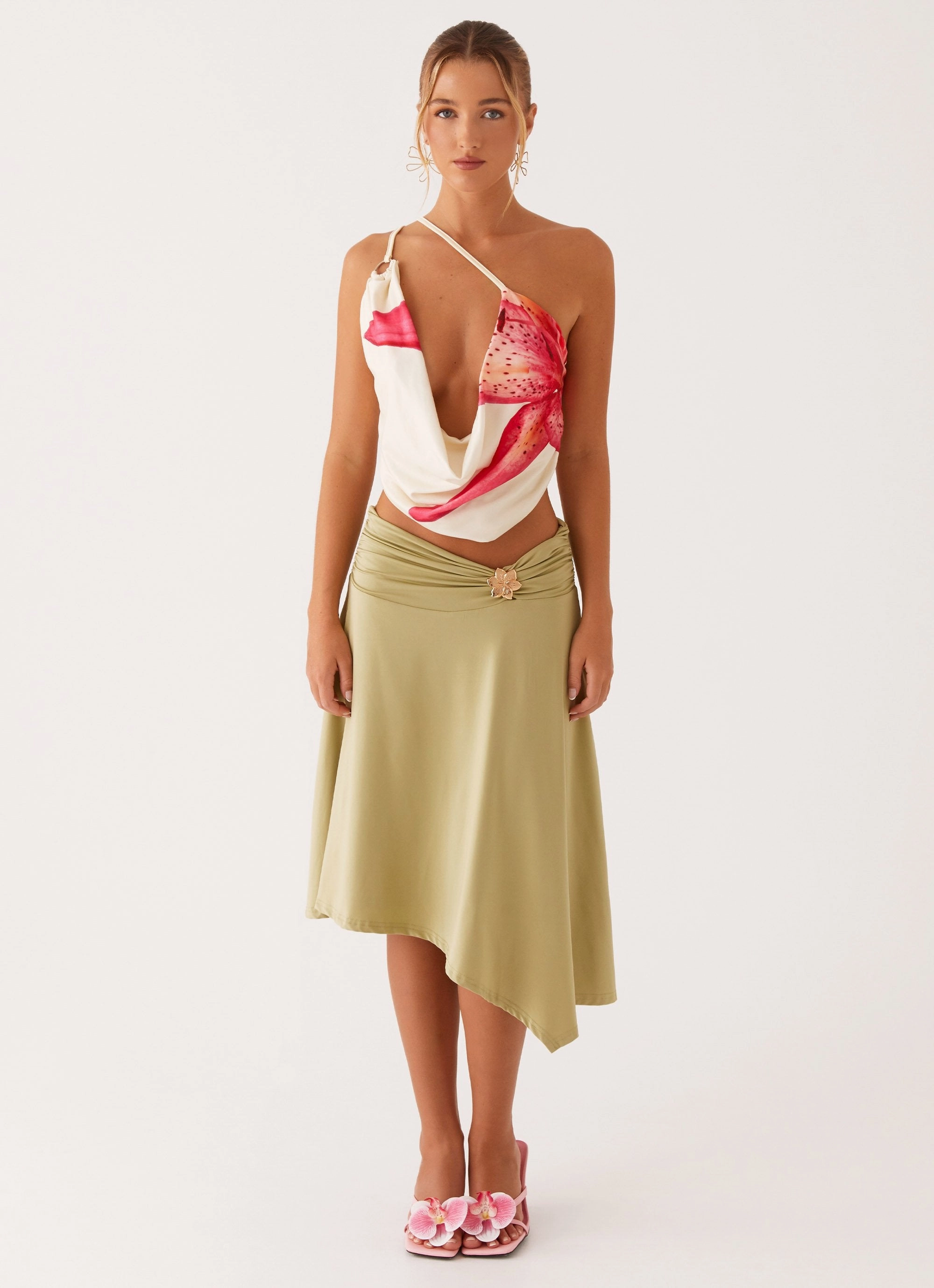 Lucky Days Top - Yellow Floral