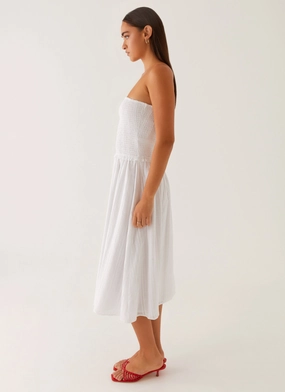 Lulie Shirres Midi Dress - Ivory Lulie Shirres Midi Dress - Ivory
