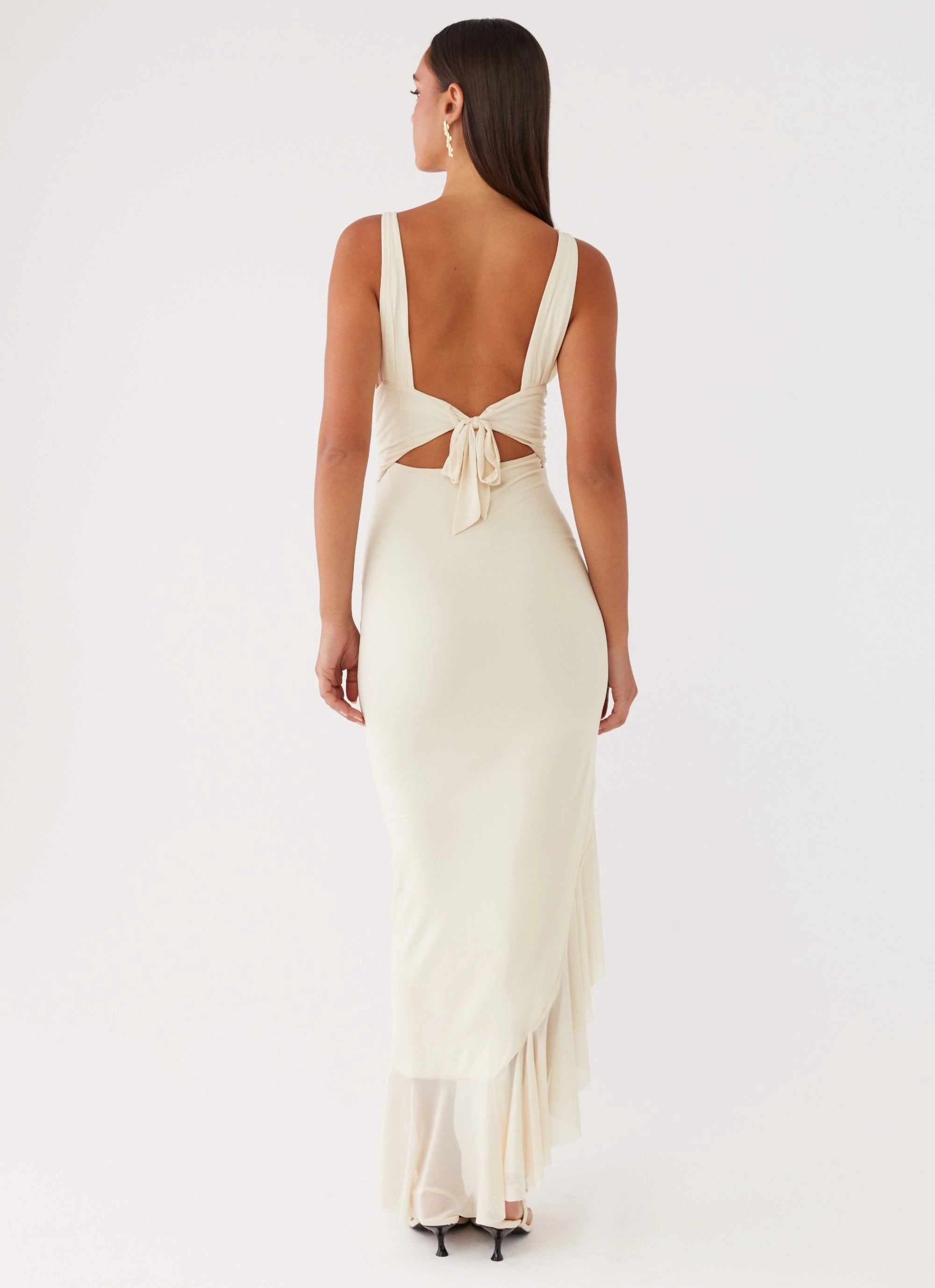 Luna Eclipse Cut Out Maxi Dress - Lemon