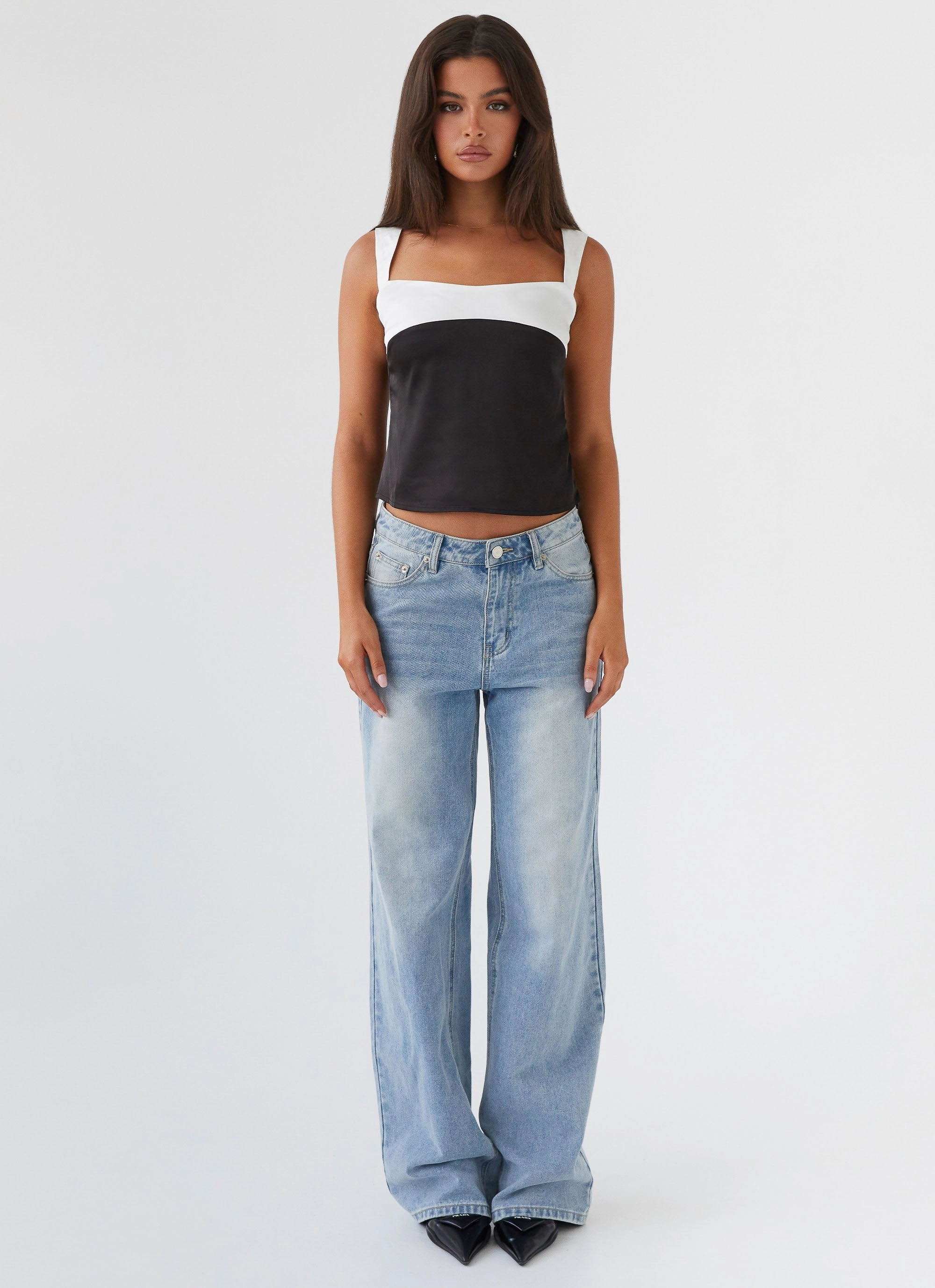 Lylah Satin Top - Onyx