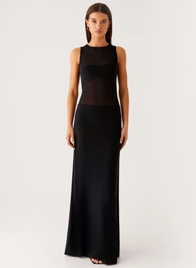 Lyria Mesh Maxi Dress - Black Lyria Mesh Maxi Dress - Black