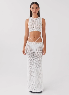 Mabel Bay Crochet Tank Top - White Mabel Bay Crochet Tank Top - White