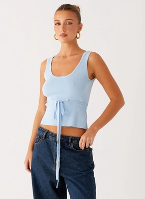 Macall Knit Tank - Blue Macall Knit Tank - Blue