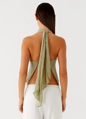 Maddox Scarf Top - Sage Maddox Scarf Top - Sage