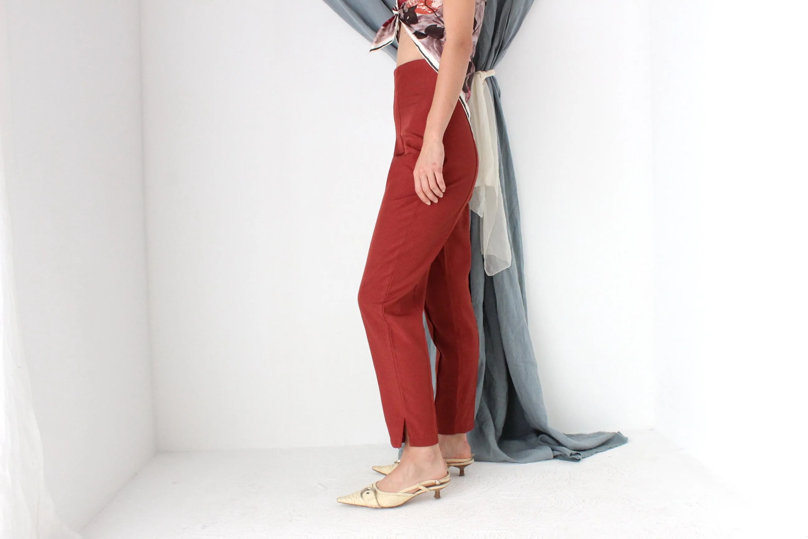 MADE IN ITALY 80s Super High Waist Cigarette Pants