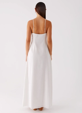 Madeleine Scoop Neck Maxi Dress - Off White Madeleine Scoop Neck Maxi Dress - Off White