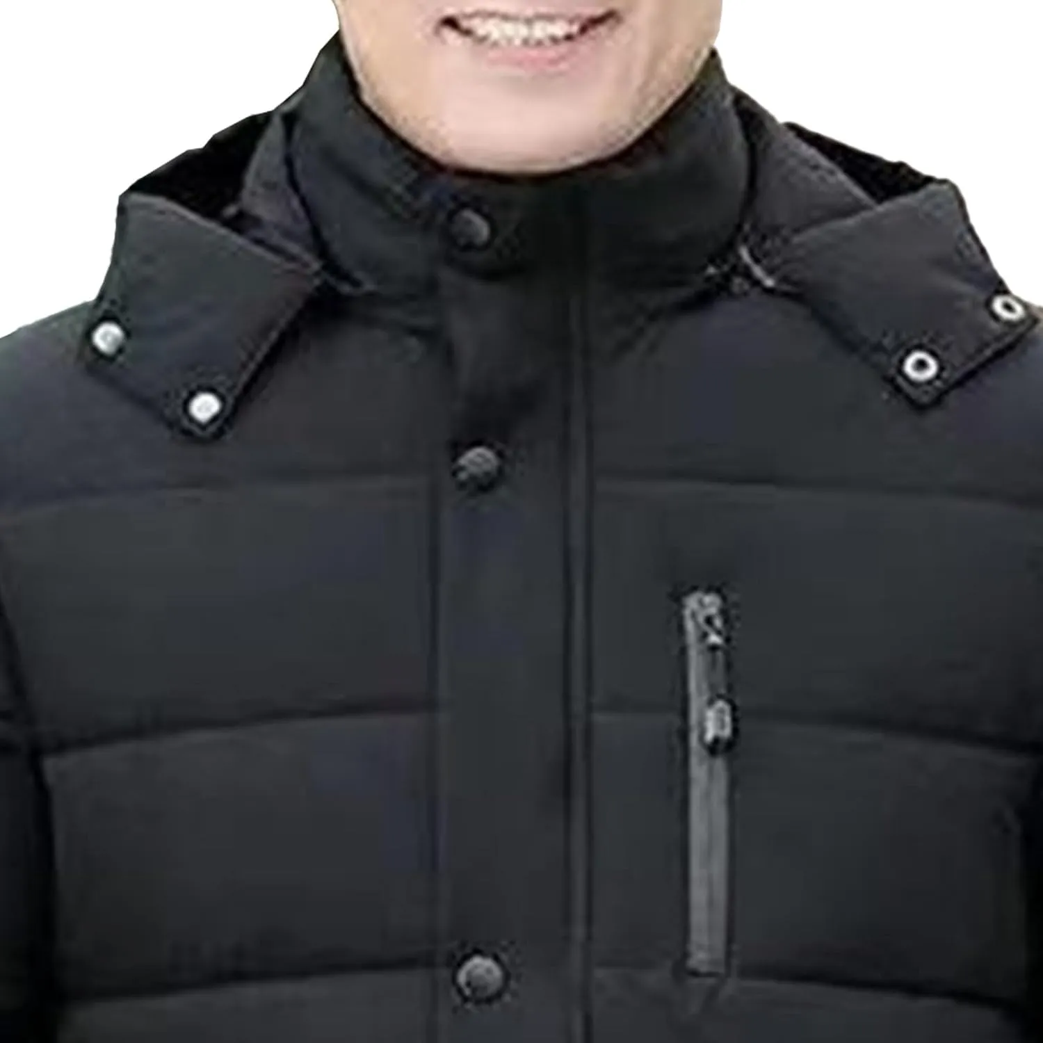 Maiyifu-GJ Men's Winter Hooded Puffer Jacket Fleece Lined Windproof Down Coats Thicken Warm Parka Outerwear Windbreaker