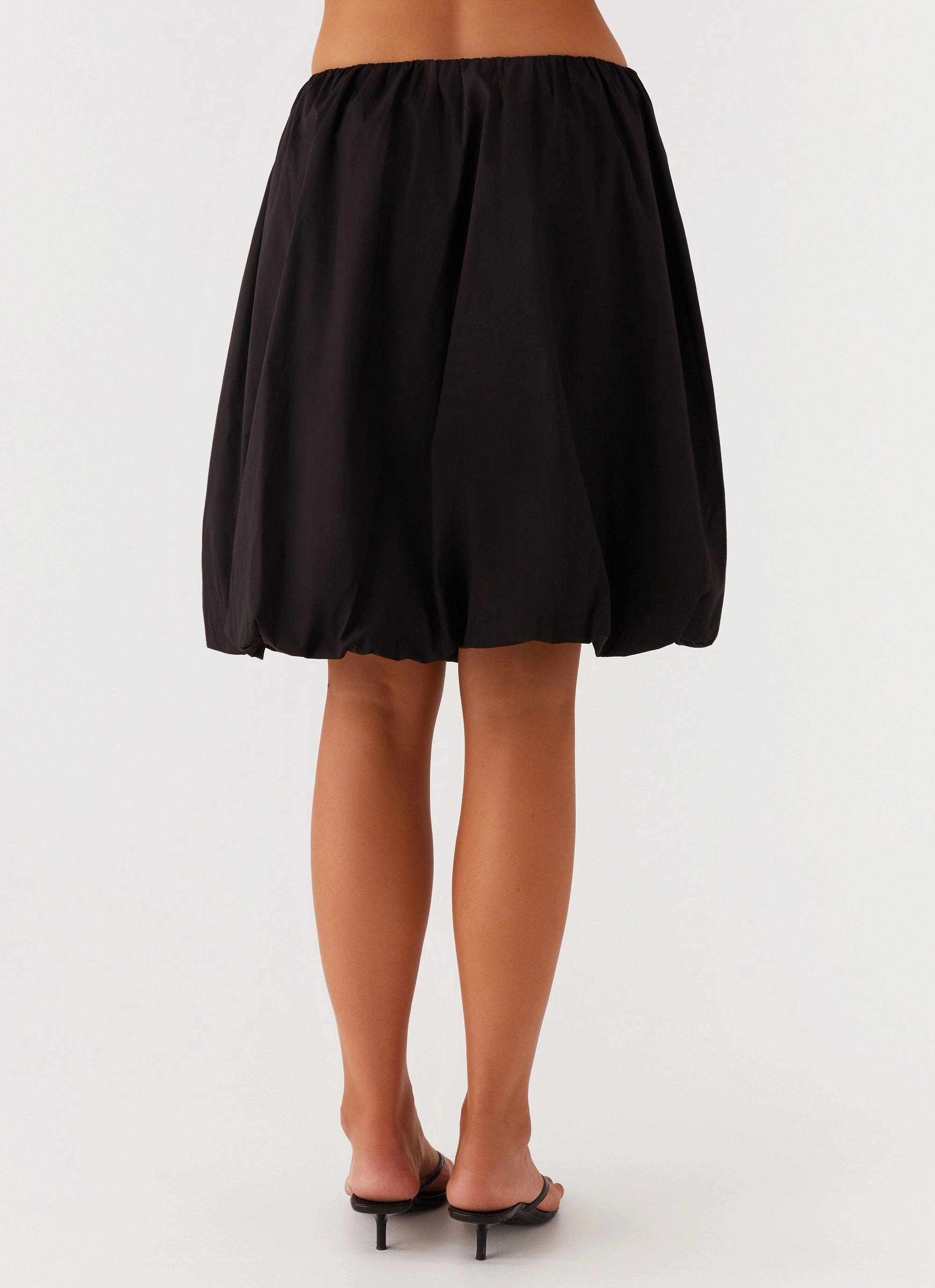 Make Way Bubble Midi Skirt - Black