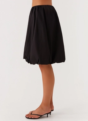 Make Way Bubble Midi Skirt - Black Make Way Bubble Midi Skirt - Black