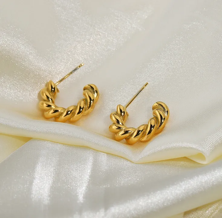 Maleah Twisted Hoops Earrings
