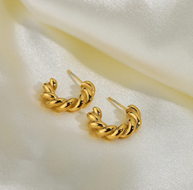 Maleah Twisted Hoops Earrings