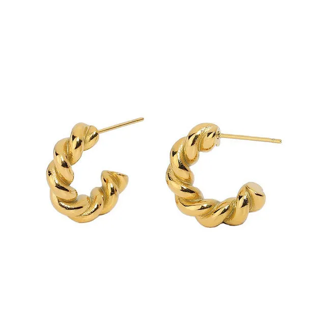Maleah Twisted Hoops Earrings