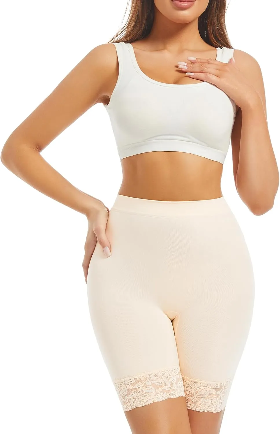 Mancyfit Women's Slip Shorts for Under Dresses - Anti Chafing Lace & Biker Shorts