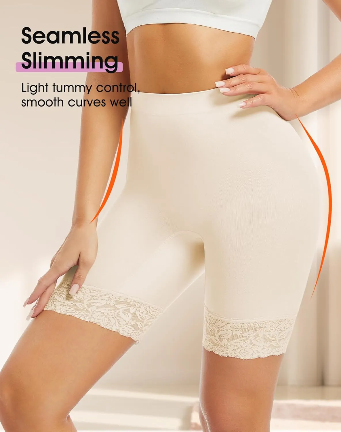 Mancyfit Women's Slip Shorts for Under Dresses - Anti Chafing Lace & Biker Shorts