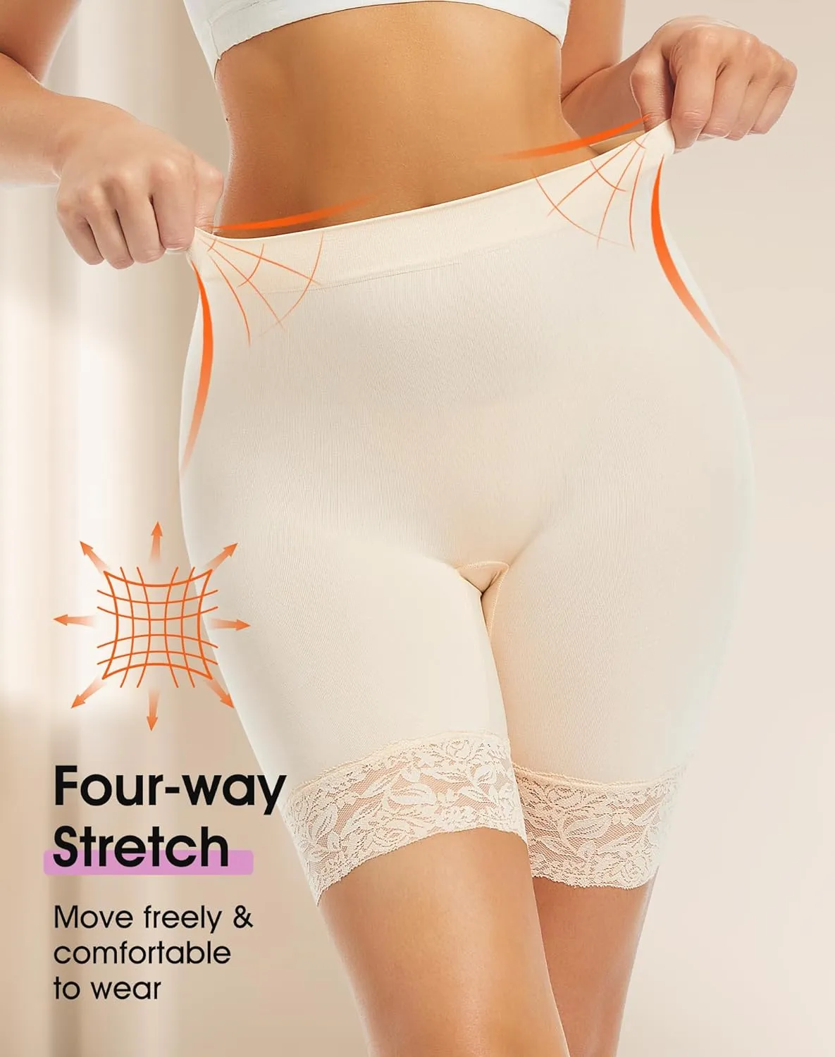 Mancyfit Women's Slip Shorts for Under Dresses - Anti Chafing Lace & Biker Shorts