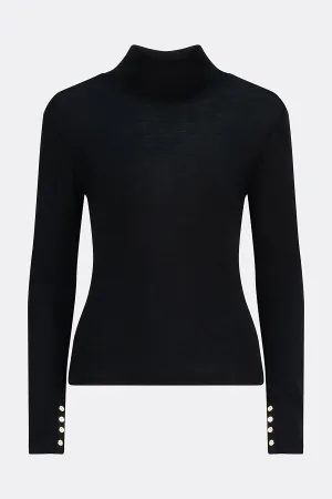 Mandalay Merino Wool Long Sleeve Knit Black