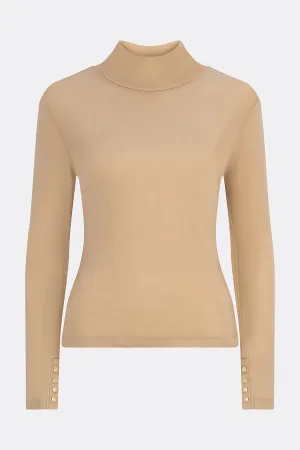 Mandalay Merino Wool Long Sleeve Knit Camel