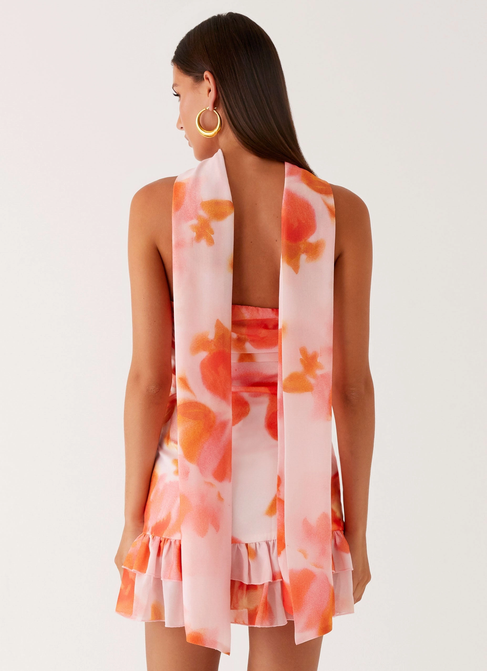 Manon Scarf Mini Dress - Blushing Blossom