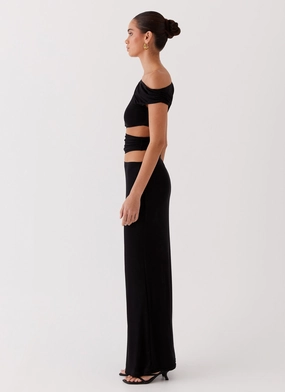 Margot One Shoulder Maxi Dress - Black Margot One Shoulder Maxi Dress - Black