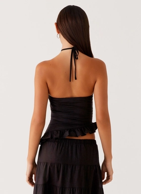 Mariella Linen Top - Black Mariella Linen Top - Black