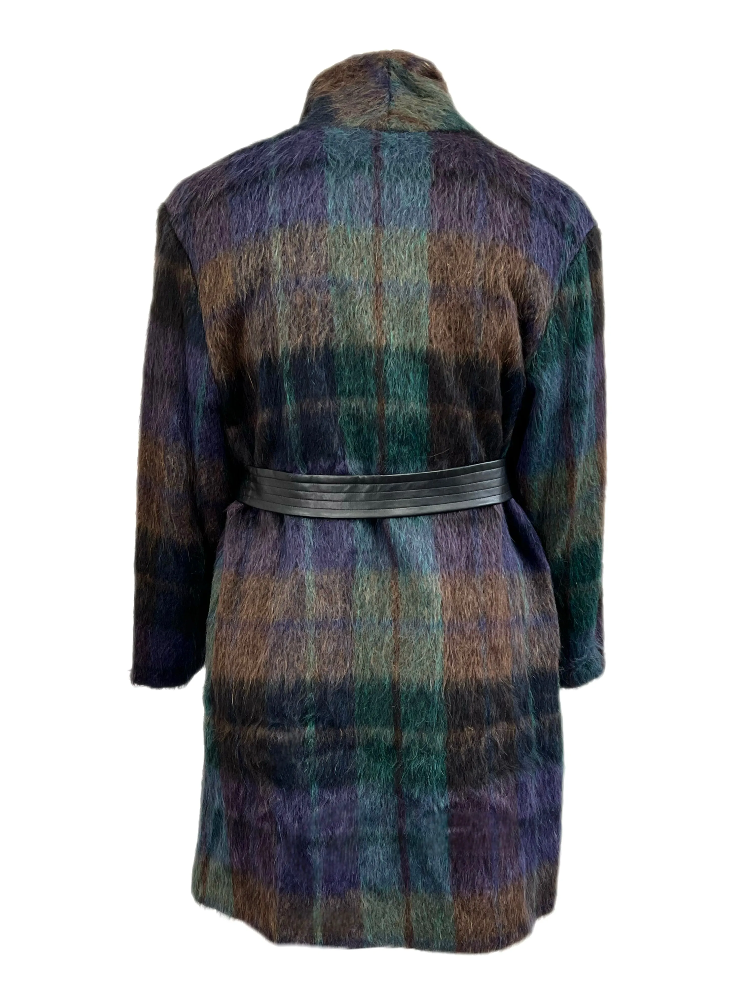 Marina Rinaldi Women's Dark Grey Notturno Wool Blended Belted Coat