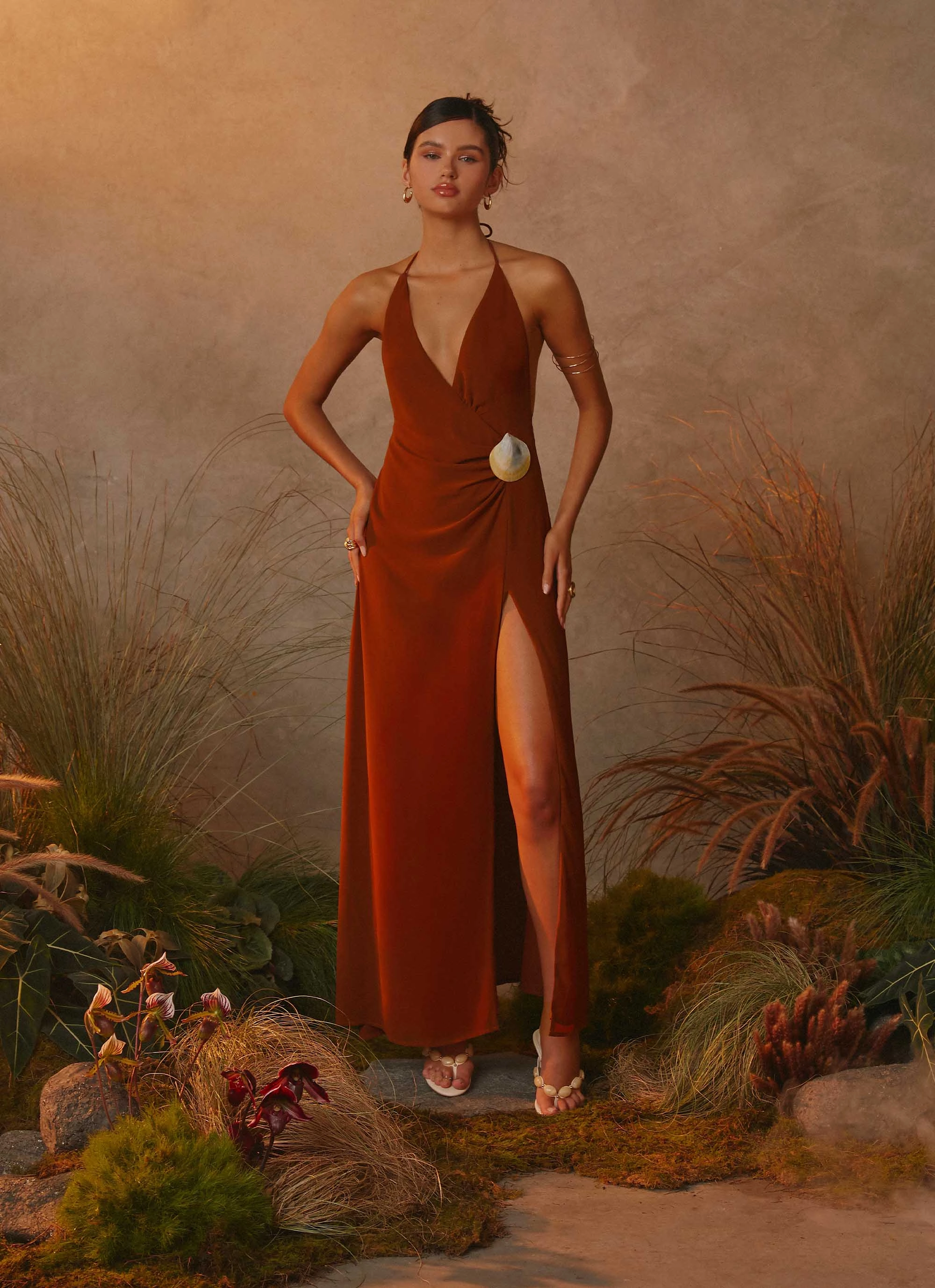 Marjoram Maxi Dress - Chocolate