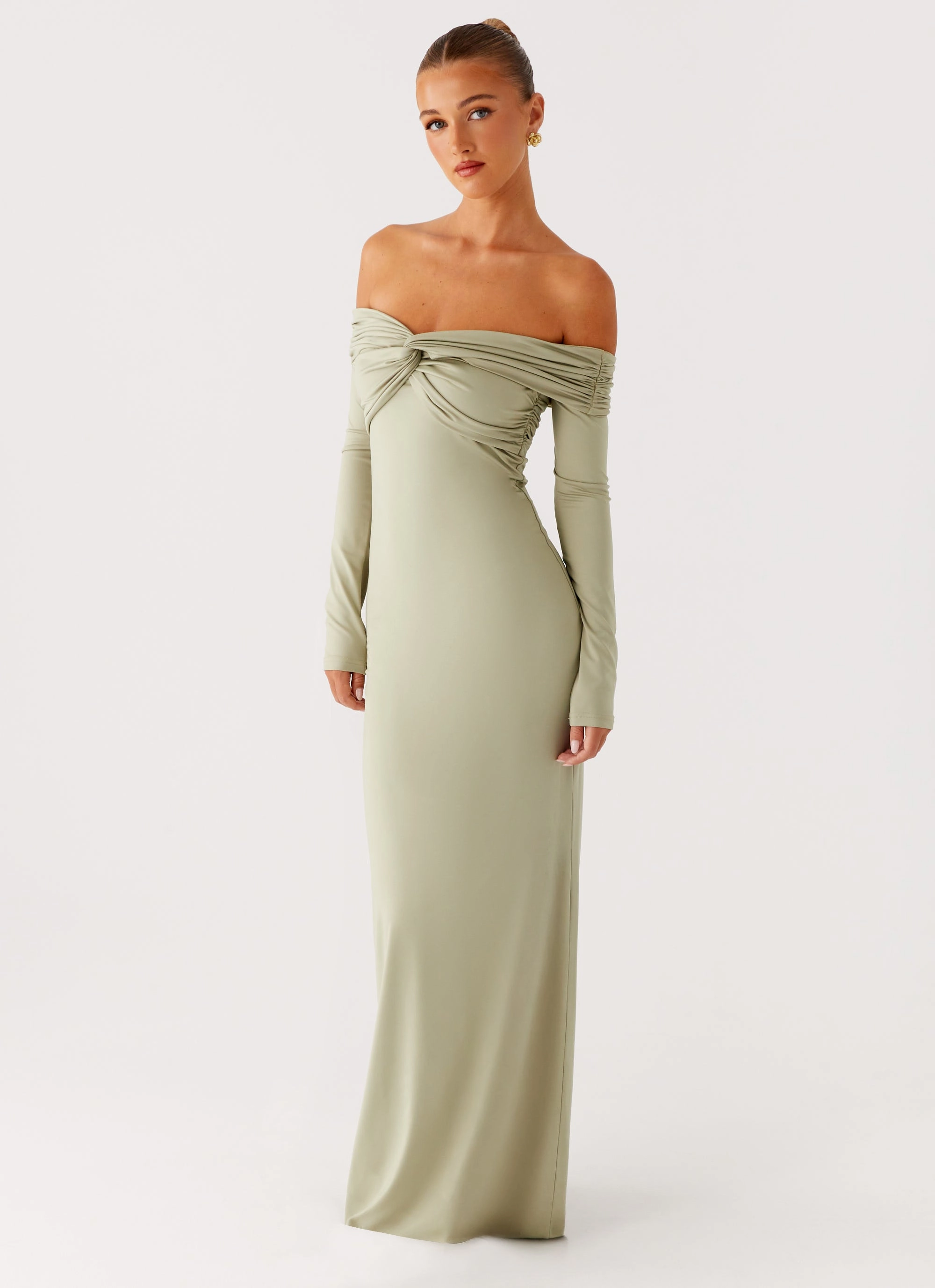 Marla Long Sleeve Maxi Dress - Sage