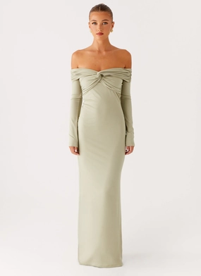 Marla Long Sleeve Maxi Dress - Sage Marla Long Sleeve Maxi Dress - Sage