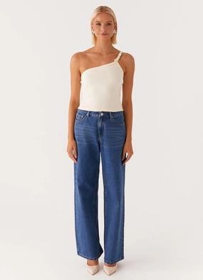 Mataya Buckle Top - Lemon Mataya Buckle Top - Lemon