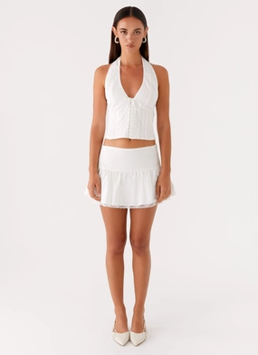 Mavis Halter Top - White Mavis Halter Top - White
