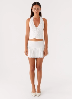 Mavis Mini Skirt - White Mavis Mini Skirt - White