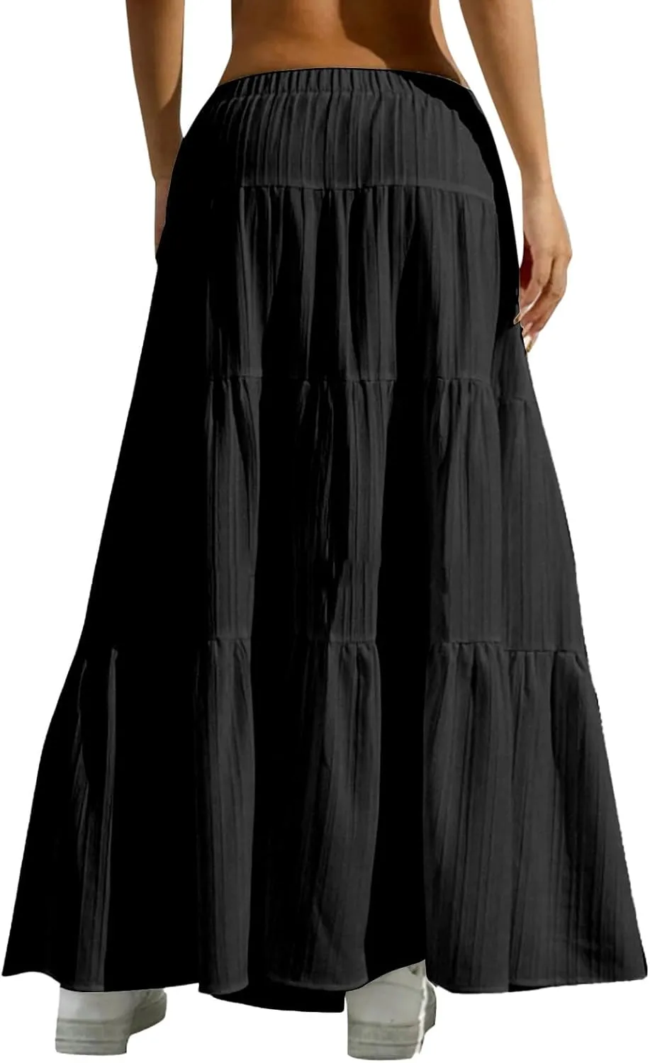 Maxi Skirts for Women 2025 Trendy Low Rise Loose A-Line Flared Casual Summer Long Skirts for Women Streetwear Comfy