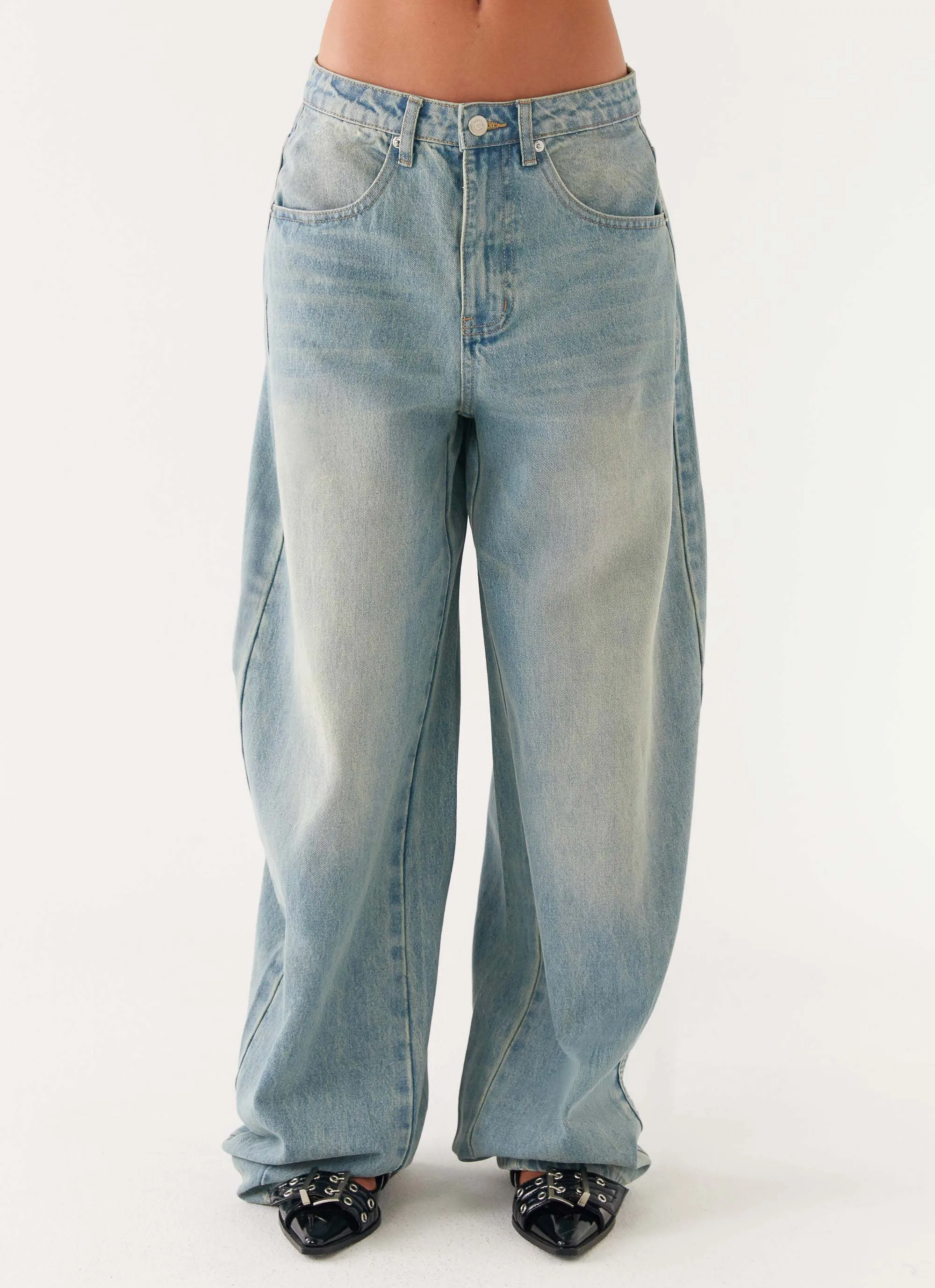Maxwell Baggy Jeans - Washed Blue