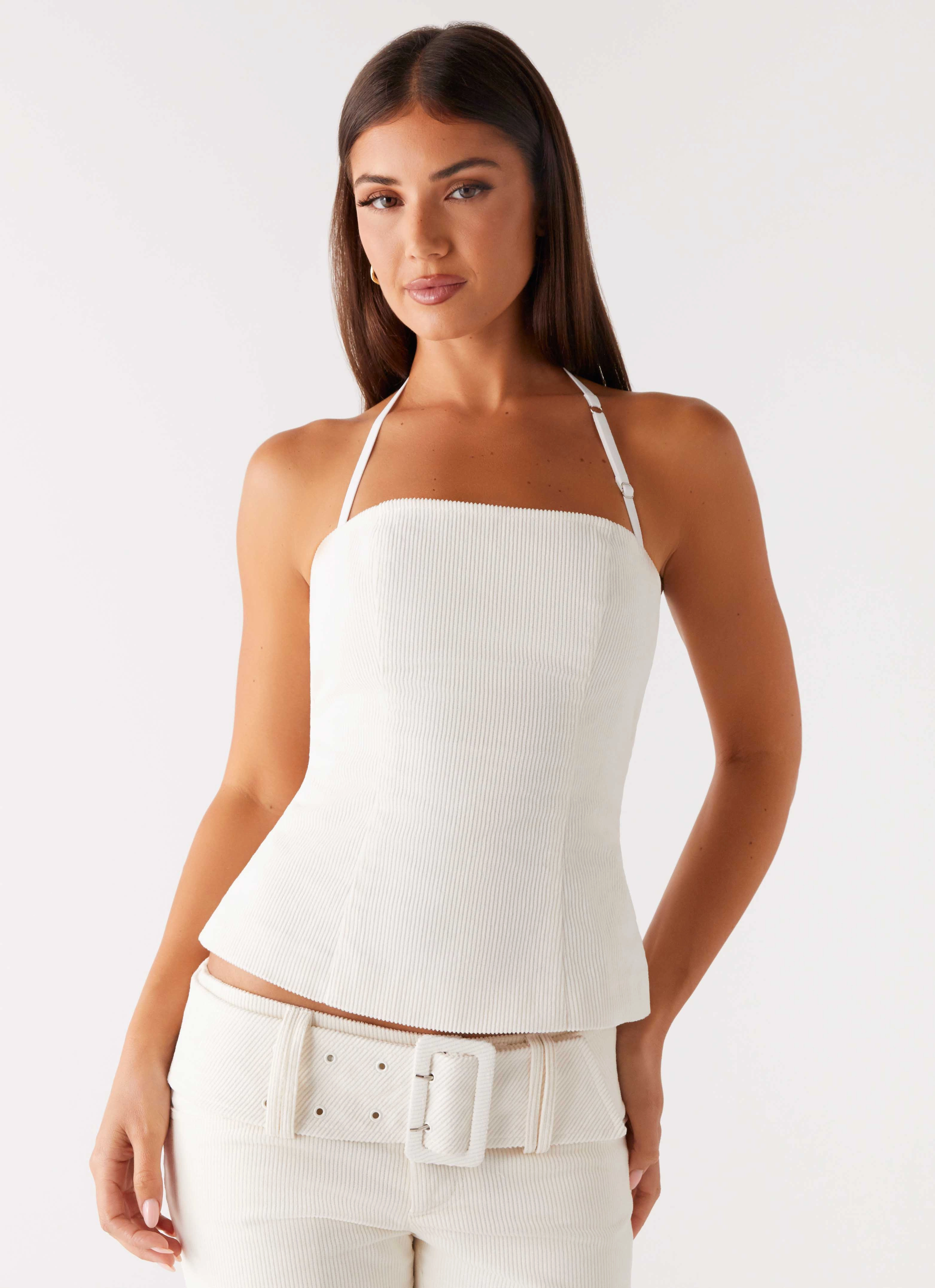 Maya Backless Top - Pearl