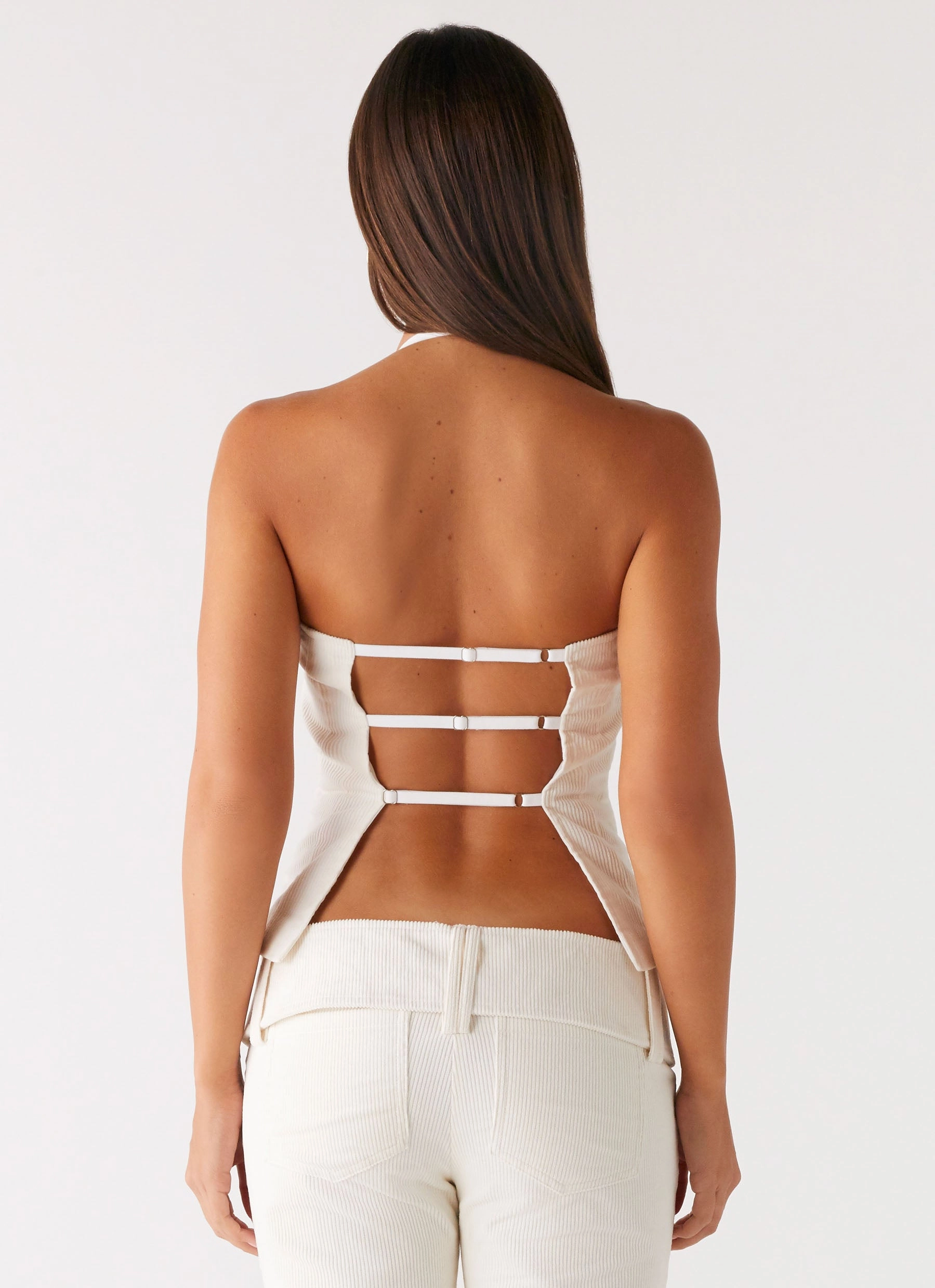 Maya Backless Top - Pearl