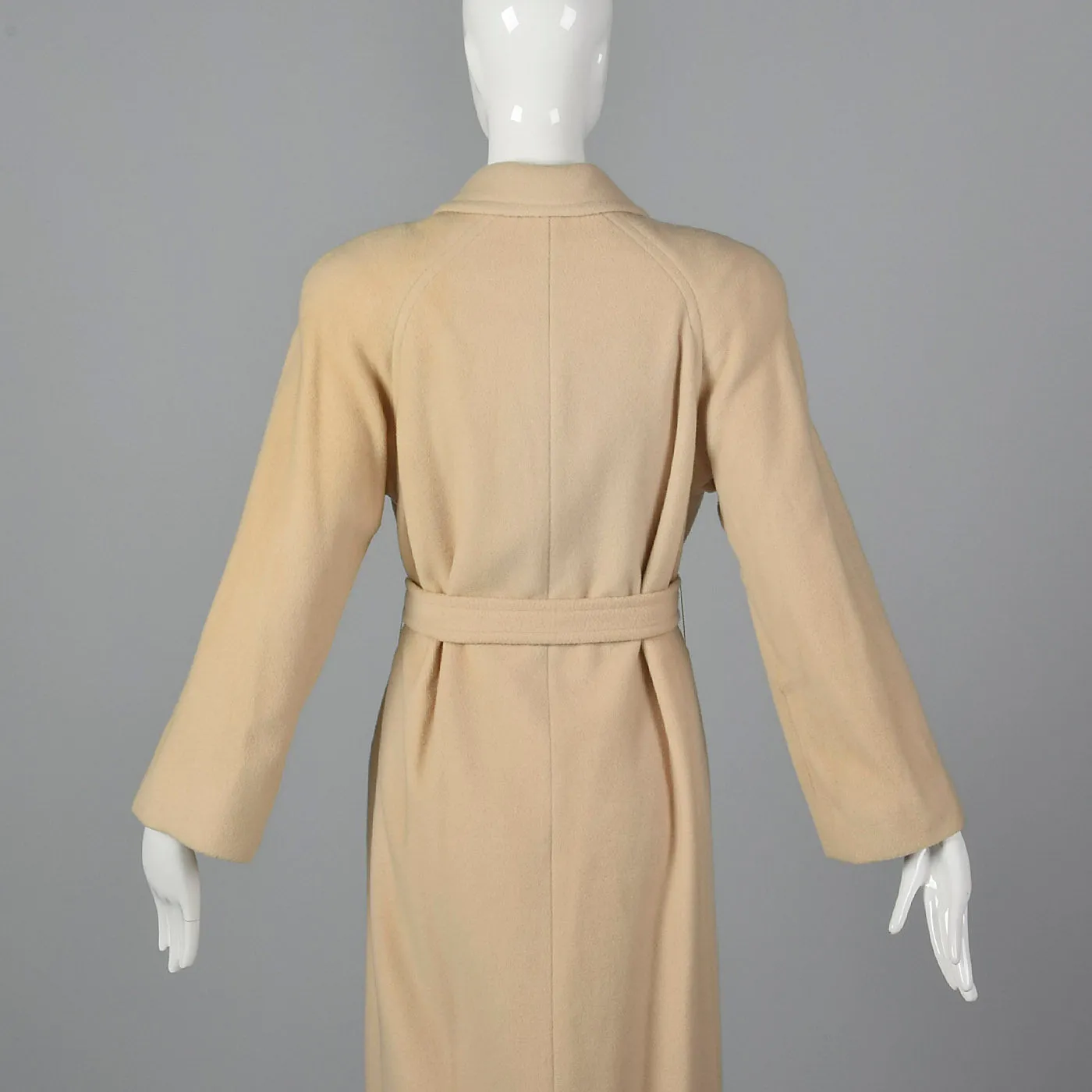 Medium I. Magnin 1980s Cream Cashmere Wrap Coat