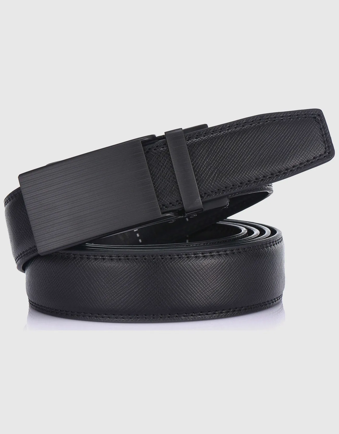 Men's Brushed Accent Leather Ratchet Belt