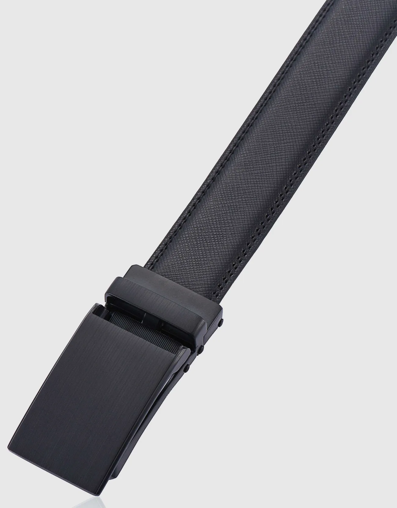 Men's Brushed Accent Leather Ratchet Belt