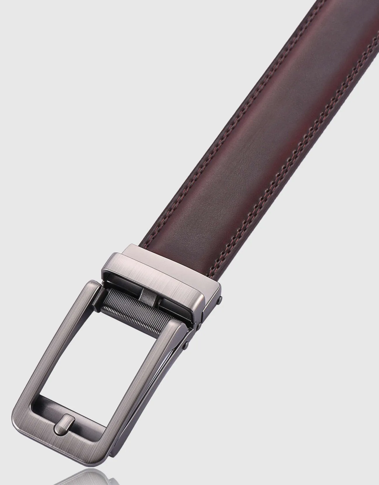 Men's Classic Keen Design Leather Ratchet  Belt
