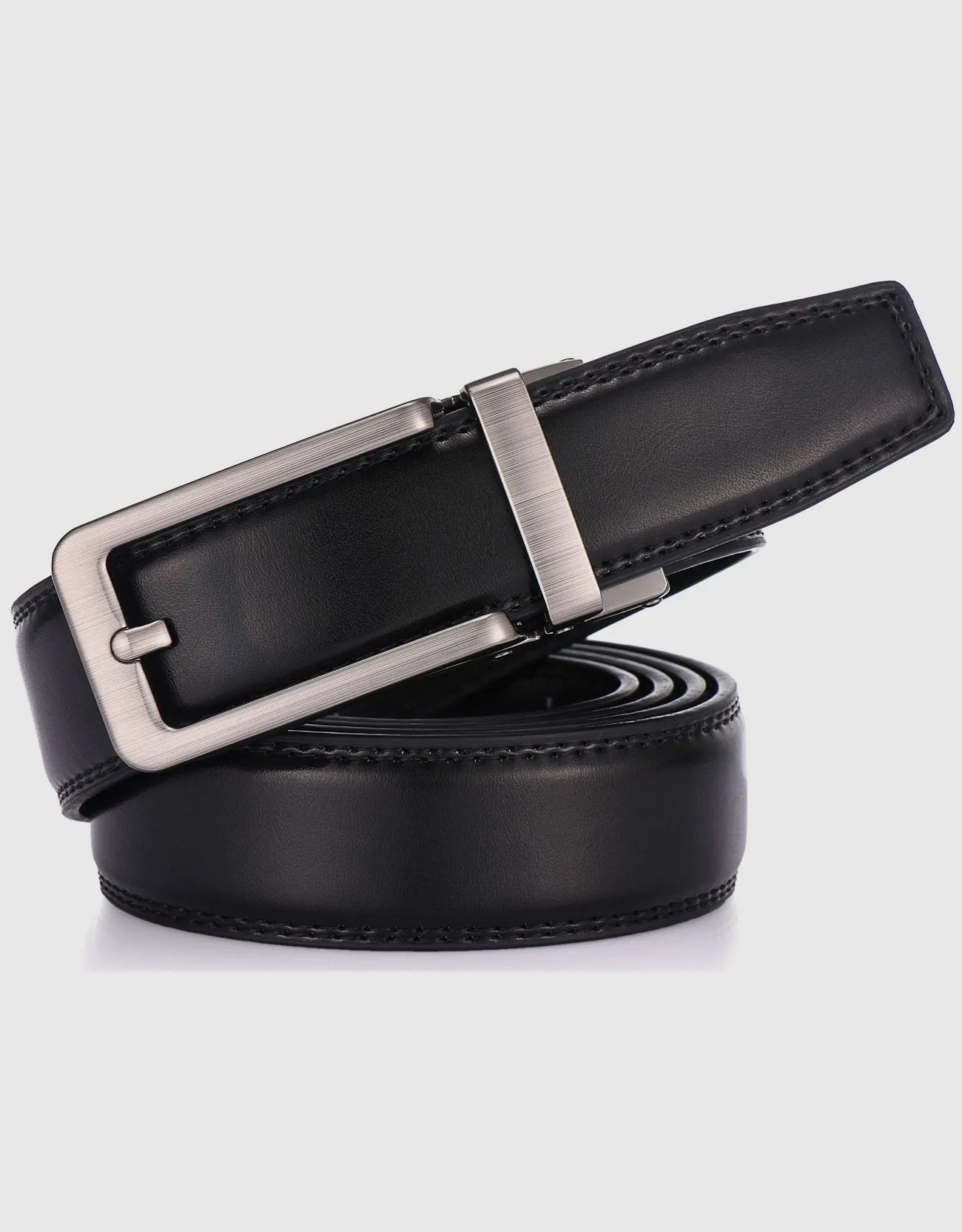 Men's Classic Keen Design Leather Ratchet  Belt