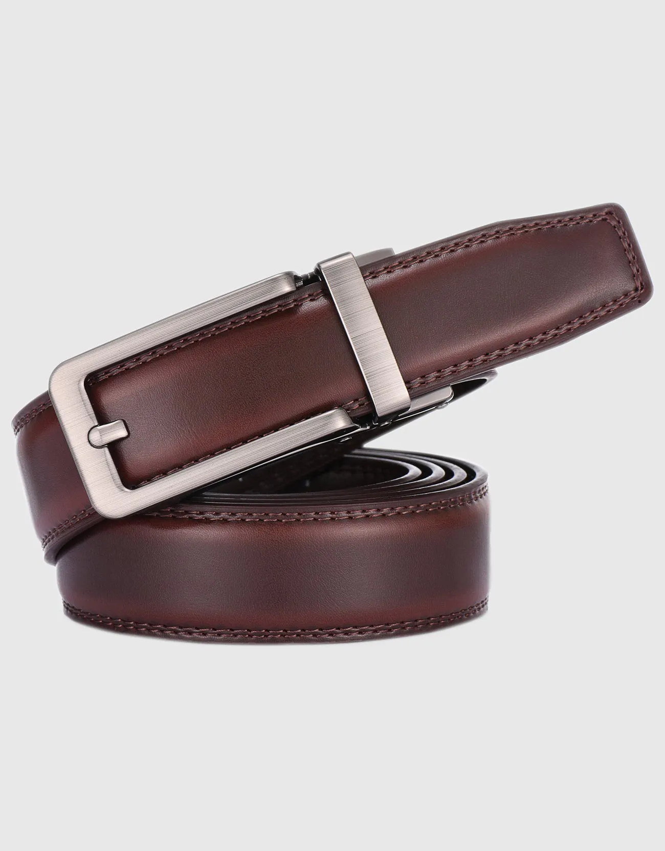 Men's Classic Keen Design Leather Ratchet  Belt