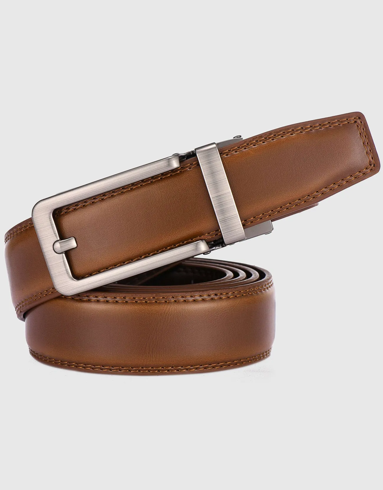Men's Classic Keen Design Leather Ratchet  Belt