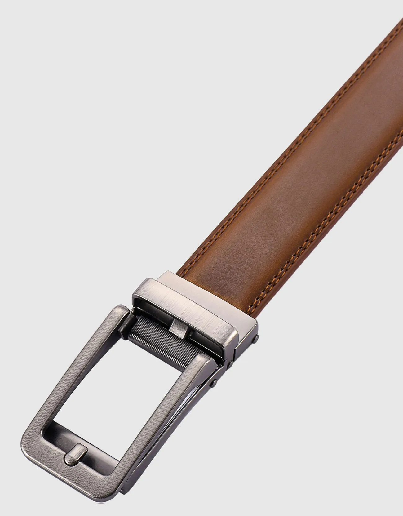 Men's Classic Keen Design Leather Ratchet  Belt