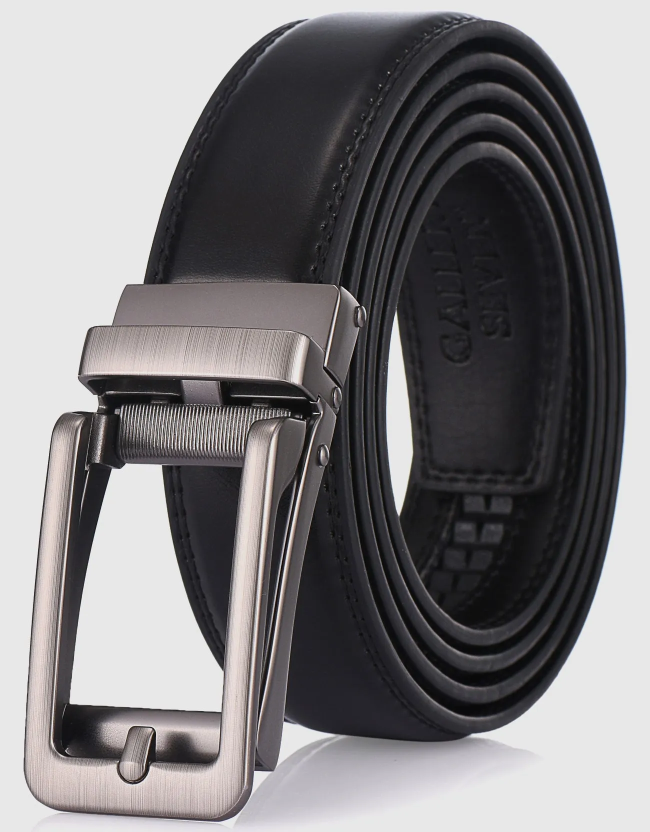 Men's Classic Keen Design Leather Ratchet  Belt
