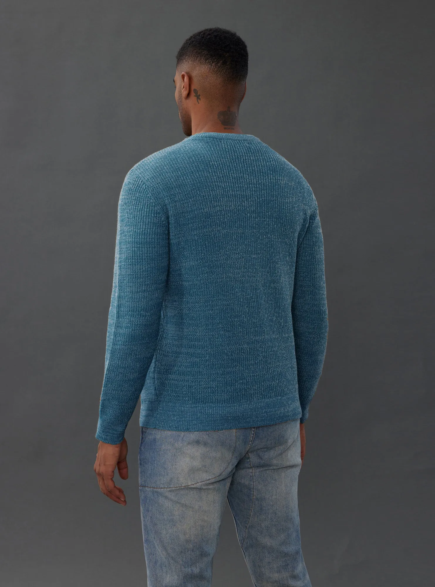 Men's Crewneck Sweater Long Sleeve Vintage Knitted Pullover