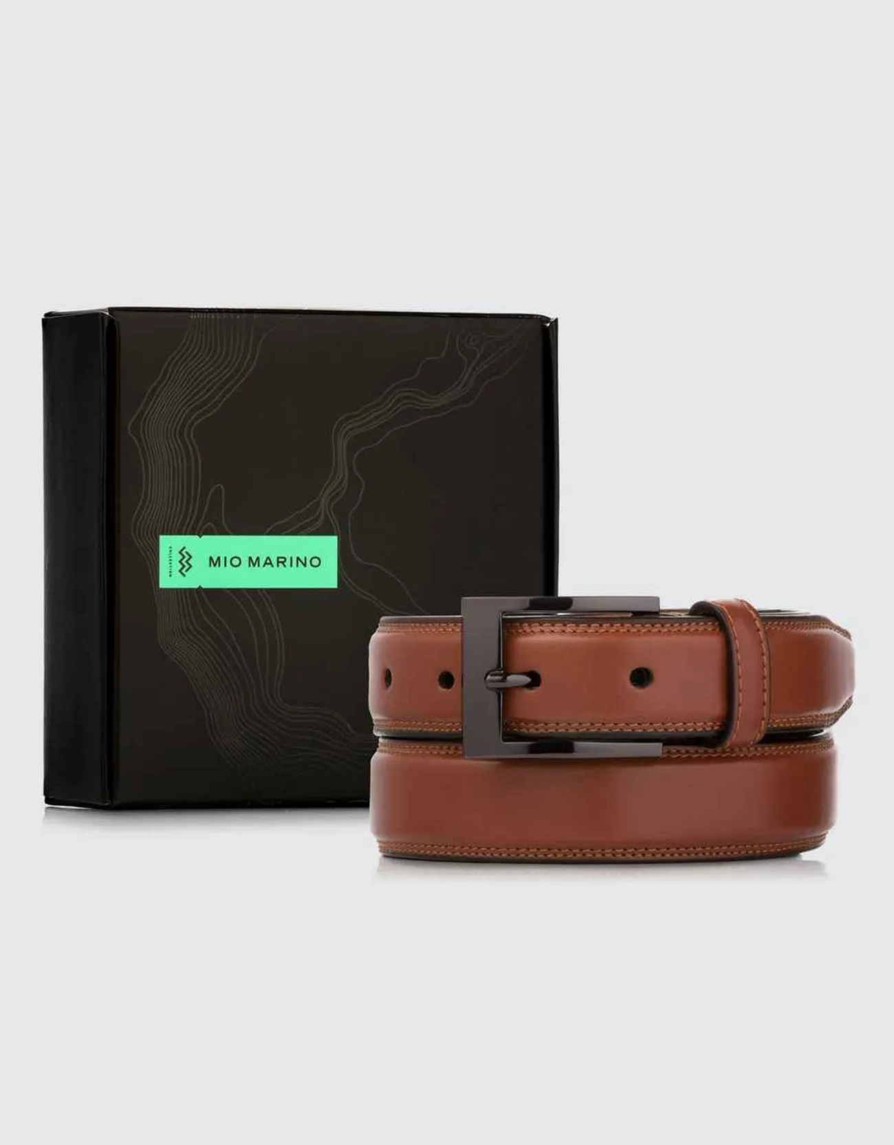 Men's Dual Hoop Leather Belt